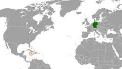 Lage von Deutschland und Jamaika
