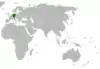 Lage von Deutschland und Kiribati