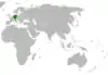 Lage von Deutschland und Nordkorea