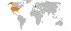 Lage von USA und Deutschland