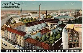 Gesamtansicht der Brauerei F.A. Ulrich in der Windmühlenstraße in Leipzig