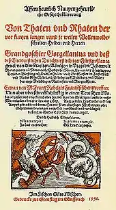 Titelseite der Geschichtklitterung von 1590