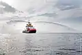 Mehrzweckschiff Neuwerk bei Löschübung 2016