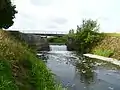 Wehr am Mühlenweg bei normalen Wasserstand im Juni 2012