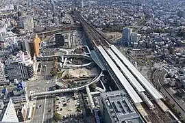 Aussicht auf den Bahnhof Gifu