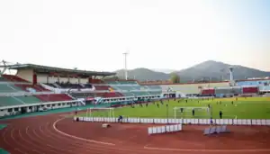 Innenansicht des Fußball-Stadion