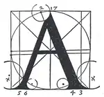Der Buchstabe Aaus Verinis Werk Luminario, 1526