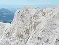 Gipfelaufbau der Gamshalt von Süden, gesehen vom Treffauer