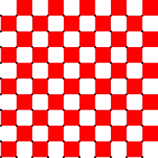 Ein Gitter mit den erzeugenden Vektoren 
  
    
      
        (
        1
        ,
        0
        )
        
          Z
        
        ,
        (
        0
        ,
        1
        )
        
          Z
        
      
    
    {\displaystyle (1,0)\mathbb {Z} ,(0,1)\mathbb {Z} }