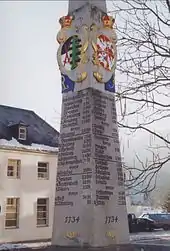 Distanzsäule Glashütte (Detail)