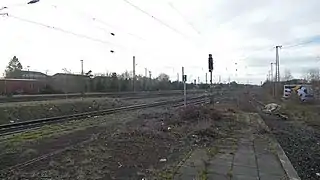 Das Gleisvorfeld des Bahnhofes Buchholz (Nordheide)