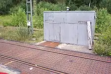 Die Gleiswaage, hier noch im unsanierten Zustand
