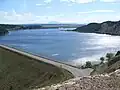 Stausee im Glendo State Park, im Hintergrund der Laramie Peak