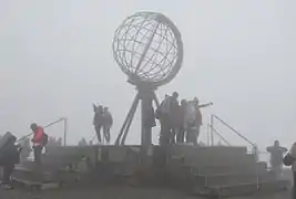 Globus auf dem Nordkap
