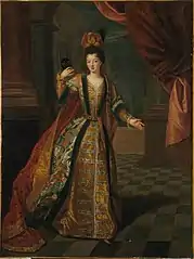 Pierre Gobert: Louise Francoise de Bourbon (?; 1673-1743), ca. 1690. Exotisches Karnevalskostüm für einen Maskenball.