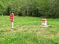 Kilometrierungspunkt bei Goesdorf
