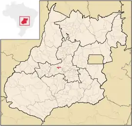 Lage des Gemeindegebietes von Americano do Brasil im Bundesstaat Goiás