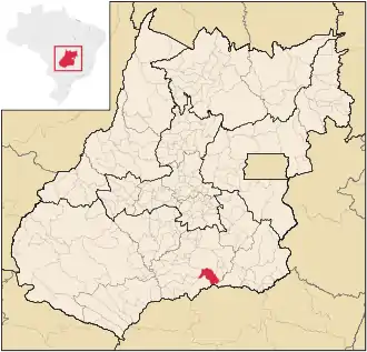 Lage von Buriti Alegre in Goiás