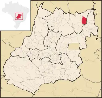 Lage von Nova Roma in Goiás