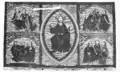 Die Bemalung auf der Vorderseite des Altars