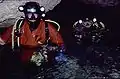 Höhlentaucher in der Gollinger-Wasserfall-Höhle 2001