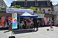 Radio-Studio mit Live-Musik auf dem ersten Anne-Frank-Tag der Stadt Frankfurt im Kindermuseum Frankfurt an der Hauptwache