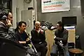 Akira Takayama, Johan Bettum (Städelschule) und Keigo Kobayashi (v.&nbsp;r.&nbsp;n.&nbsp;l.) im Künstlerhaus Mousonturm
