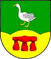 Gans auf Feld: Goosefeld, Schleswig-Holstein