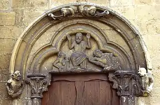 Ehem. Stiftskirche, Tympanon des Seitenportals