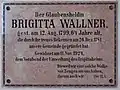 Brigitta Gedenktafel