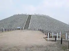 oberste Stufe des Rundteils; vom Vorderteil aus