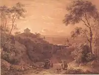 Die Kapelle auf dem Rotenberg, 1825 (Aquarell nach dem Ölgemälde).