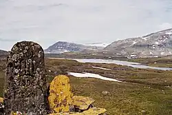 Grenzübertritt von Norwegen nach Schweden am Grenzstein Nr. 251