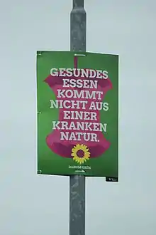 Ein Wahlplakat der Grünen zur Bundestagswahl 2017