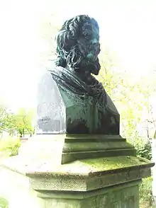 Büste auf Grab von Ernst Lasaulx