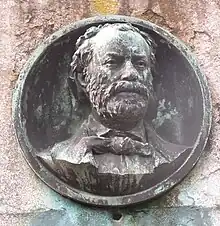 Bronzerelief auf dem Grab von Sebastian Habenschaden, 1866 Standort48.12738888888911.565055555556