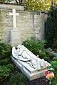 Familiengrab auf dem Neuen Katholischen Friedhof in Dresden für Gideon, seine Frau Josefa und die Frau ihres Sohns Leo, Elisabeth Bleeker de Gasquet-James