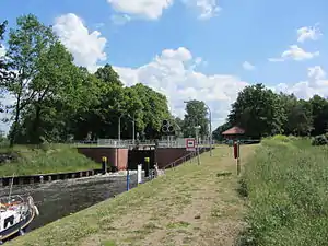 Hechtsforthschleuse, Blick nach Osten, flussaufwärts