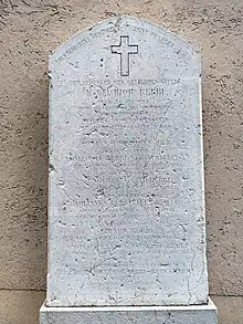 Grabstein der Familie von Melchior Berri (1805–1854) Reformierte Kirche in Münchenstein. https://www.e-periodica.ch/digbib/view?pid=bbh-001%3A1999%3A64%3A%3A4#120
