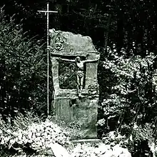 Grabzeichen des bayerischen Ministerpräsidenten Alfons Goppel, München Waldfriedhof