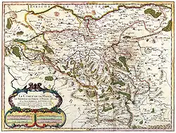 1681, Karte der Grafschaft Mark