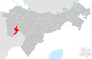 Lage der Gemeinde Gramatneusiedl im Bezirk Bruck an der Leitha (anklickbare Karte)
