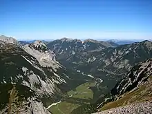 Der nördliche Ahornboden von der Sonnjoch-Westflanke