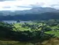 Blick auf Grasmere vom Stone Arthur