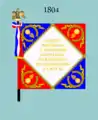 Regimentsfahne Modell 1804, Vorderseite