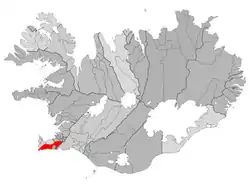 Lage von Grindavík