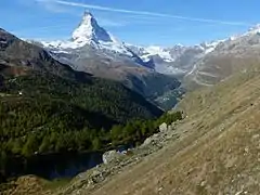 Grindjisee mit Findeltal und Matterhorn