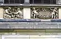 Fassadendetail, Schmuckrelief Glasbläser