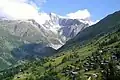 Blick über den Ortsteil Ried zum Gross Wannenhorn