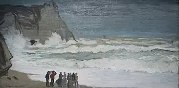 Claude Monet, Tempête à Étretat, 1868